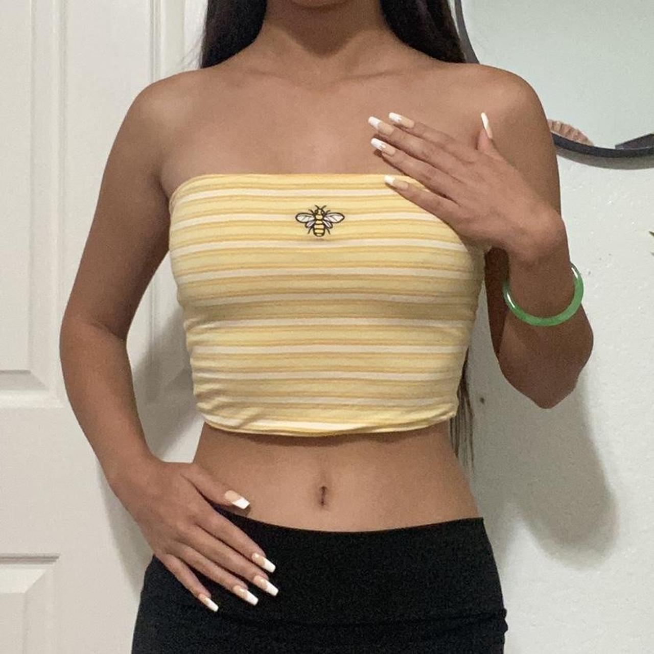 Yellow tube discount top hollister