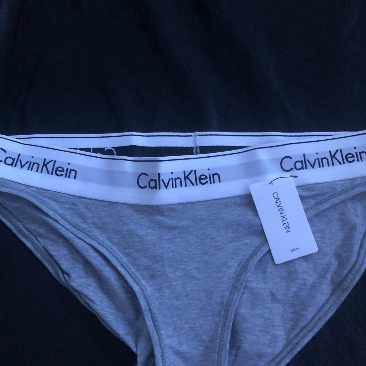 Calvin Klein Women's Grey Panties Depop