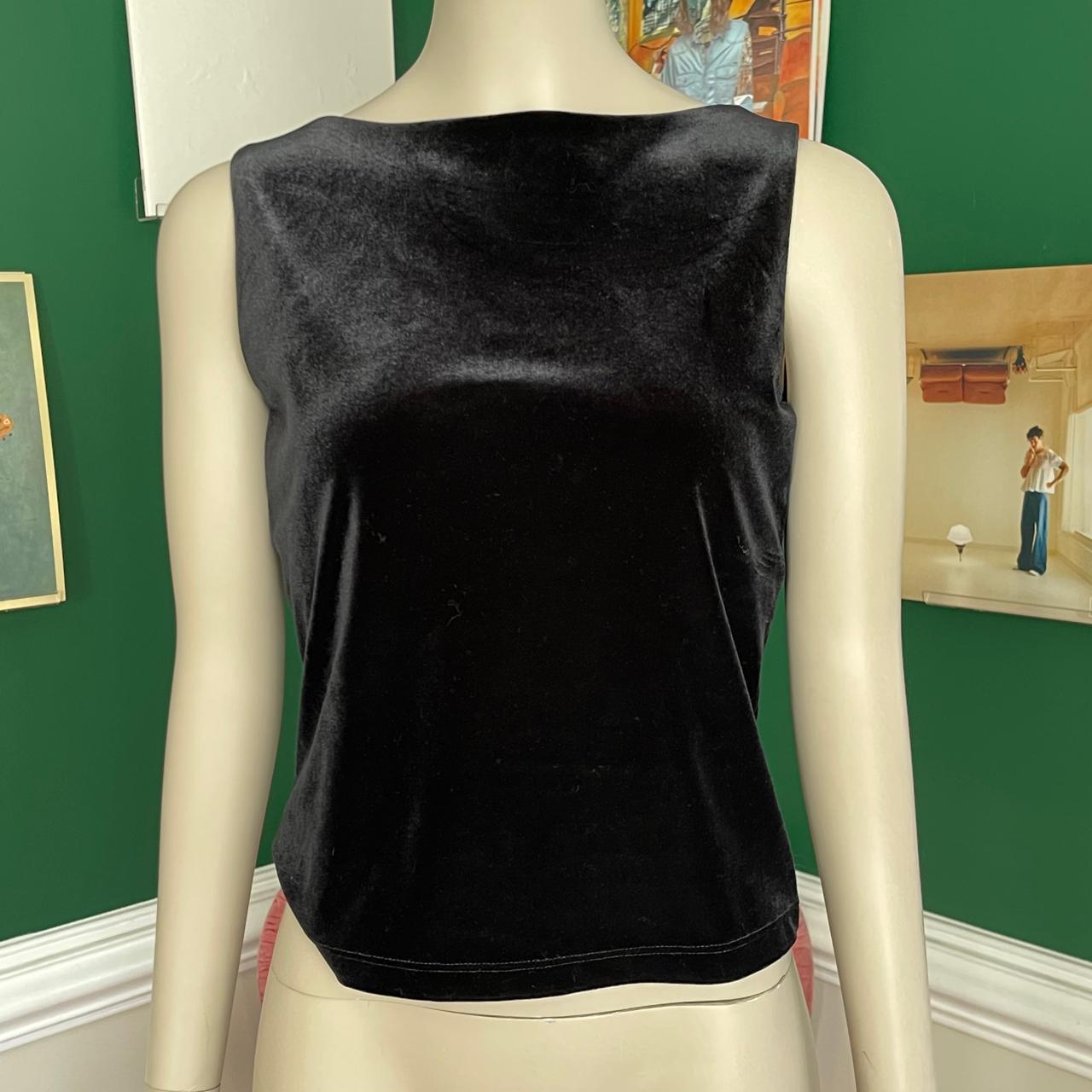 BLACK VELVET HIGH NECK TOP - Rhapsody Los Angeles -... - Depop