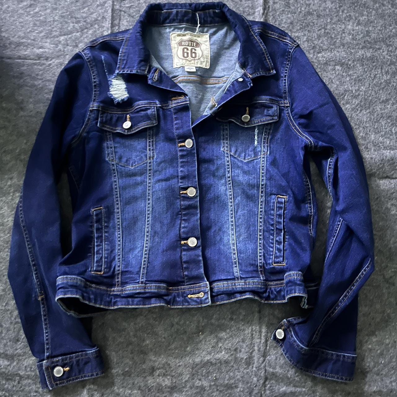 Denim jacket-y2k - Depop