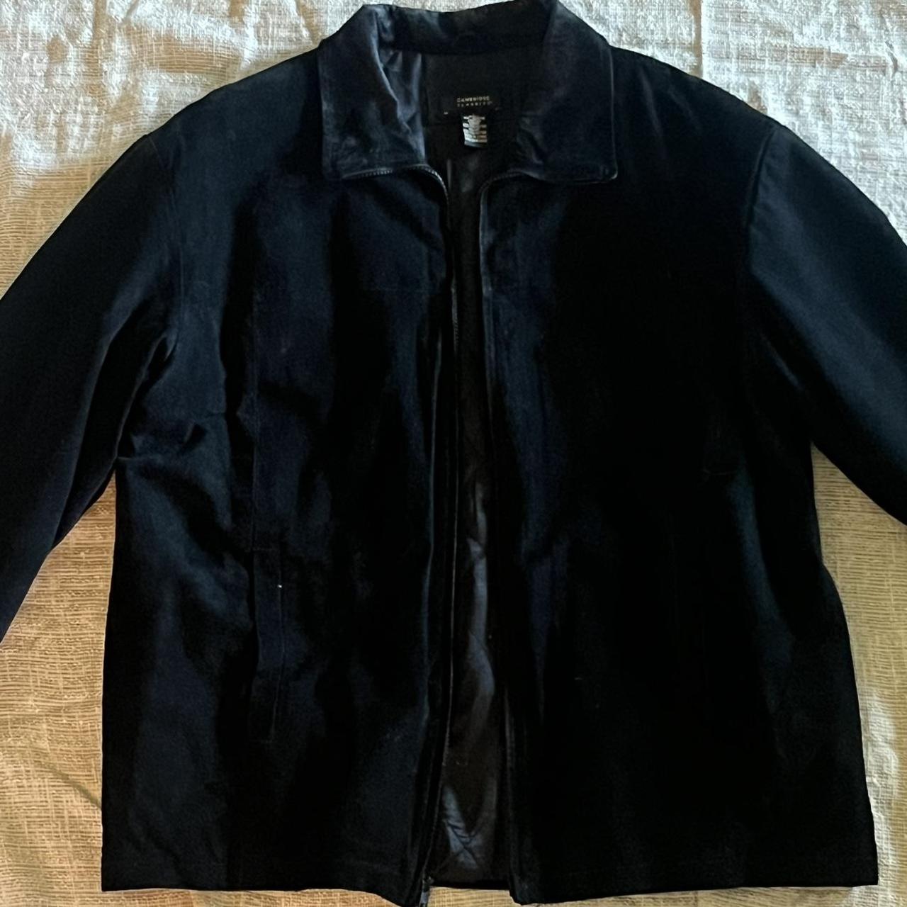 Like new mens leather jacket, size Large 100%... - Depop