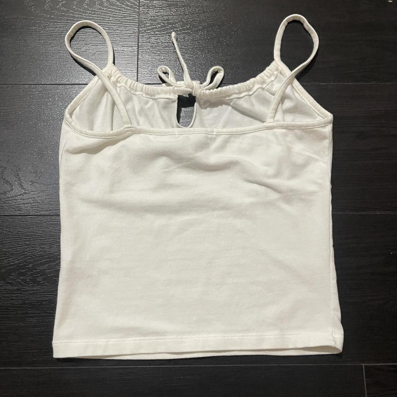 BRANDY MELVILLE White Jennifer tank top NEVER WORN... - Depop