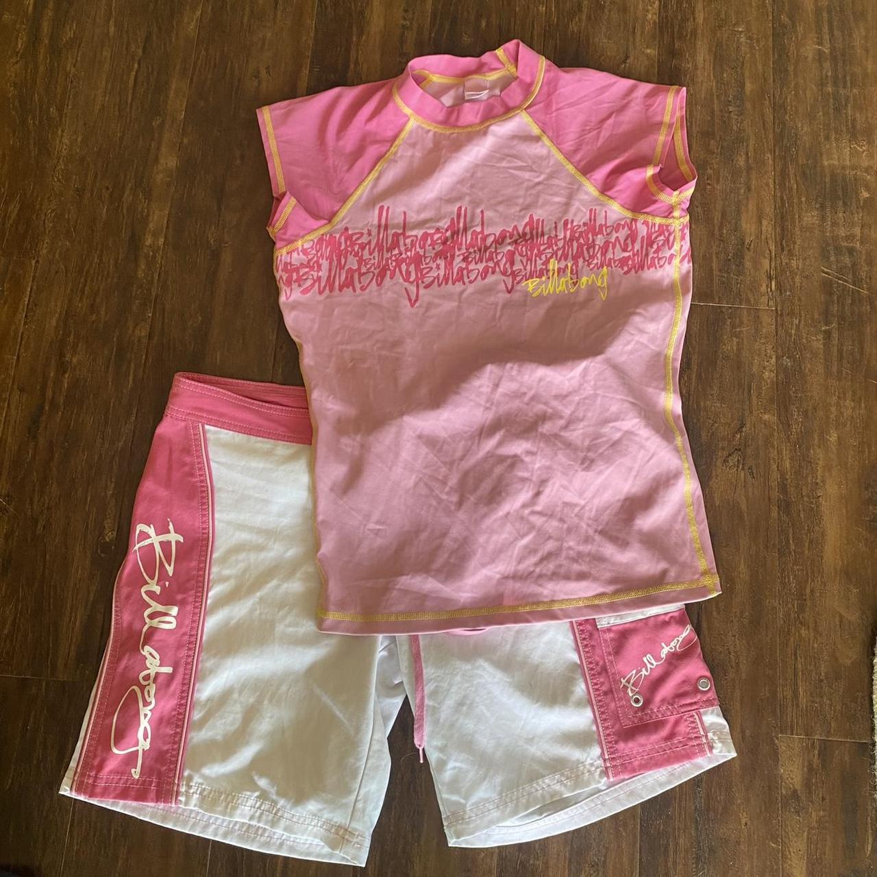 Billabong Women's Pink Swim-briefs-shorts | Depop