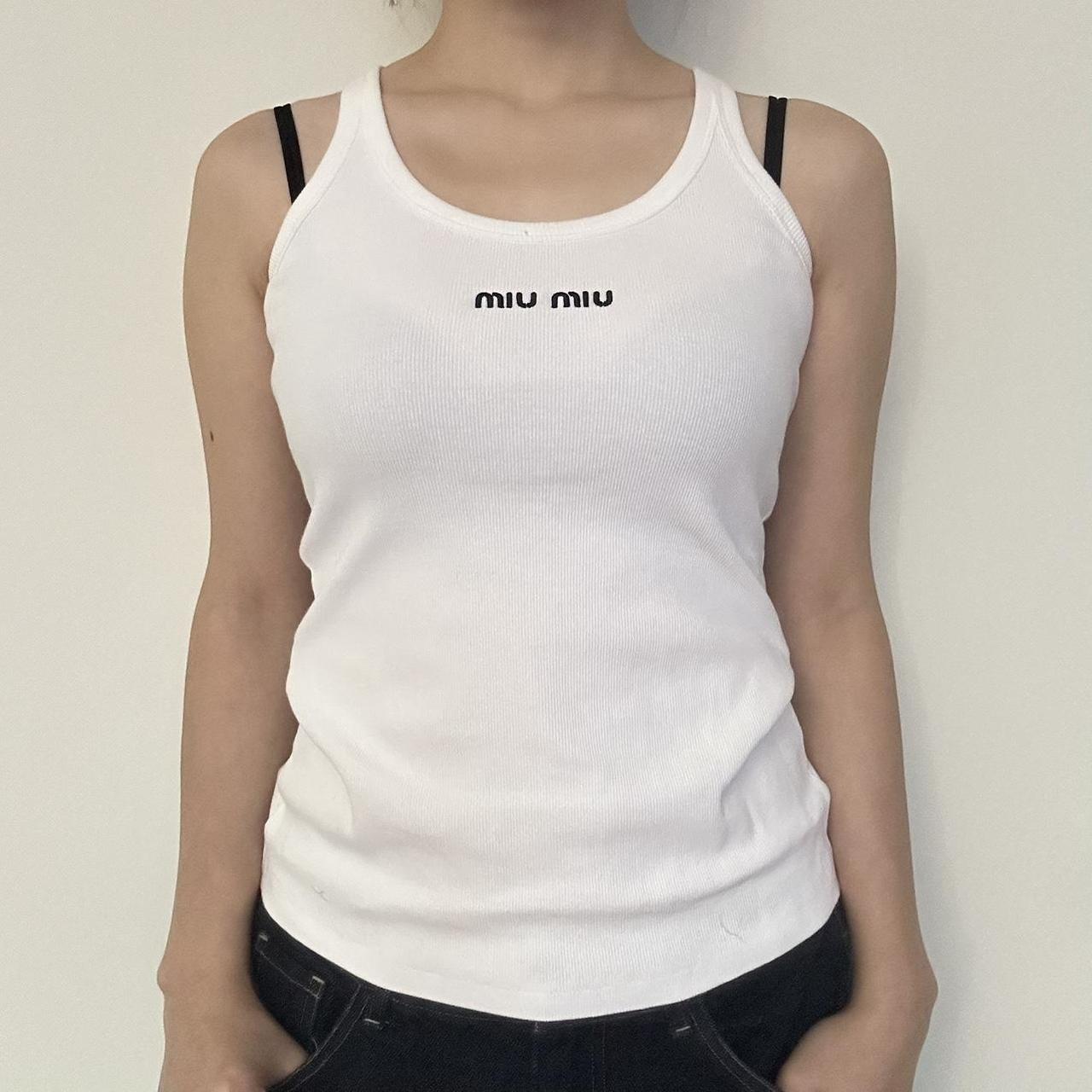 Miu Miu Women's Crop top - White - S – MIU MIU Wh… - image 1