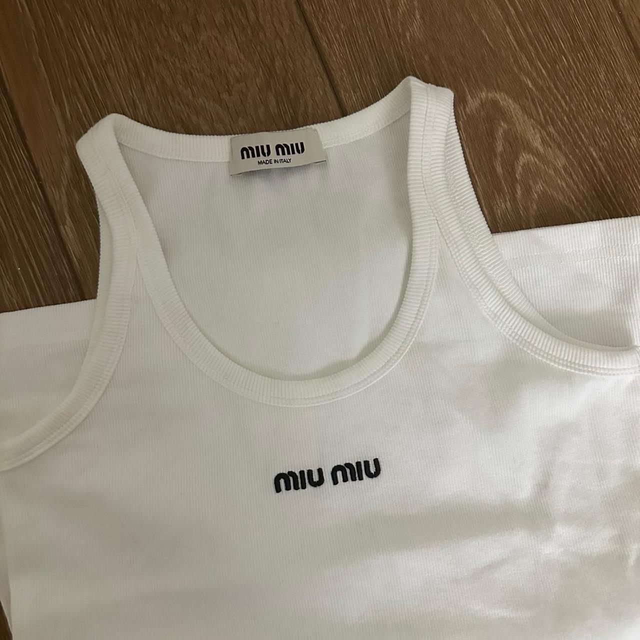 Miu Miu Women's Crop top - White - S – MIU MIU Wh… - image 3