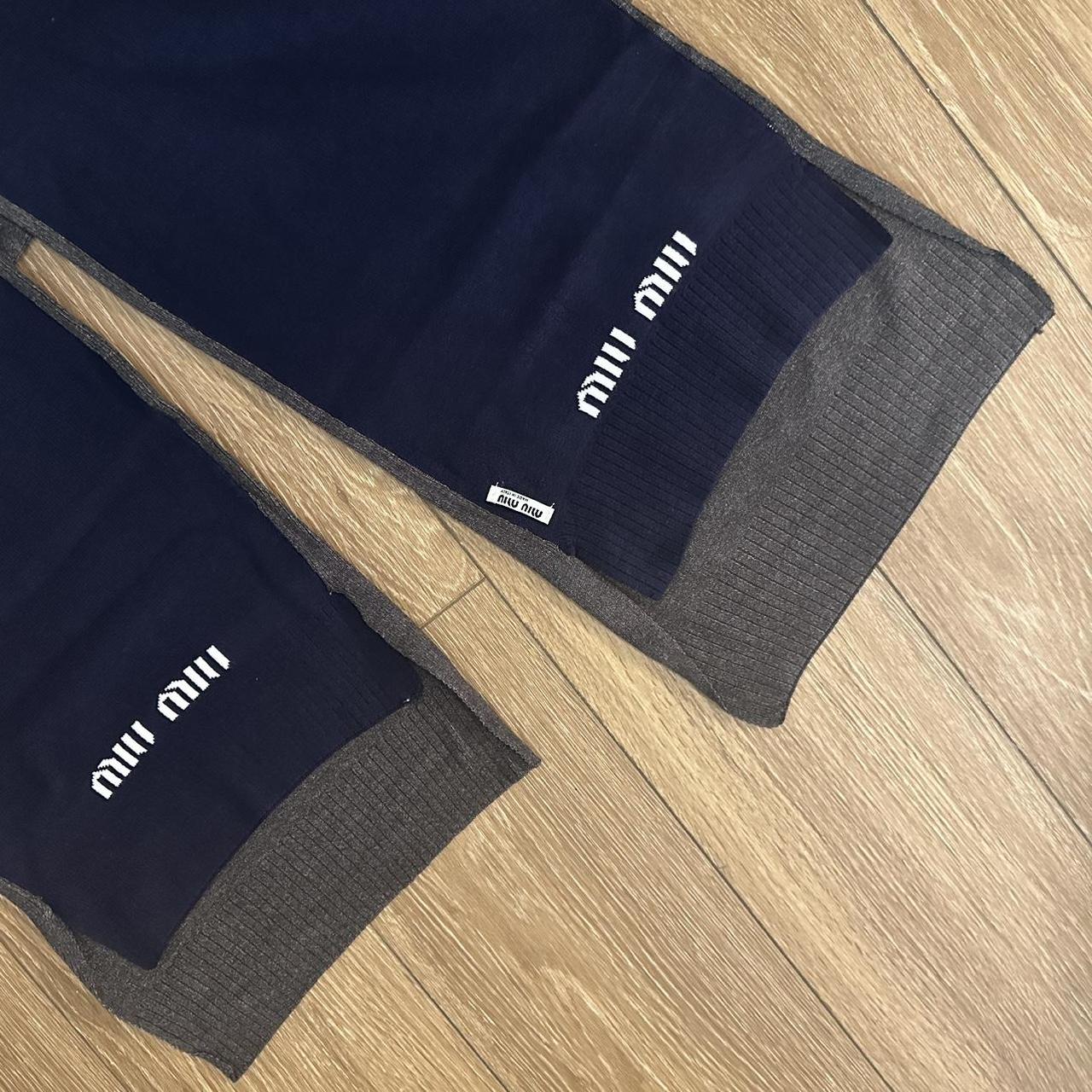 Miu Miu Women's Scarf - Navy/Multi – Miu Miu Logo… - image 4