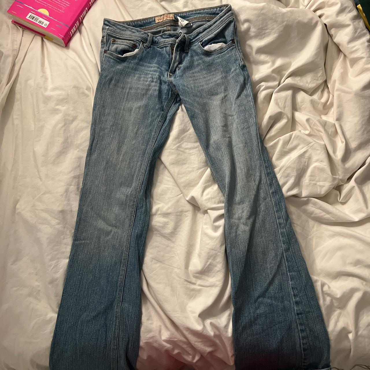 adorable low rise flare jeans!! low price because... - Depop