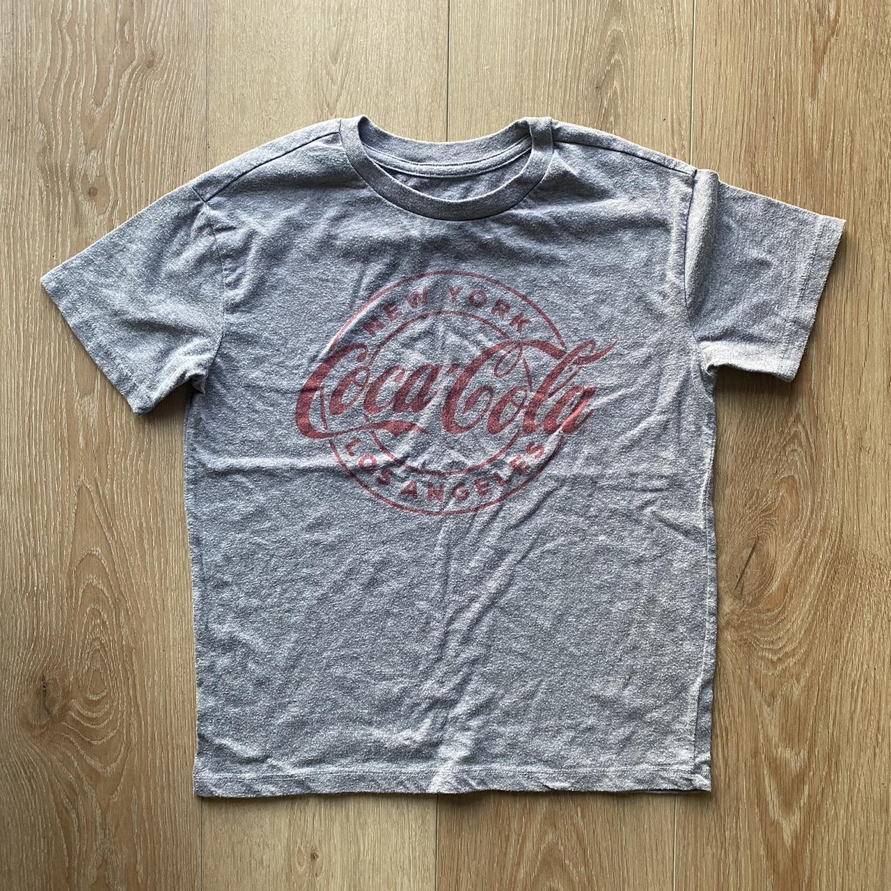 Coca-Cola Women's Grey T-shirt | Depop