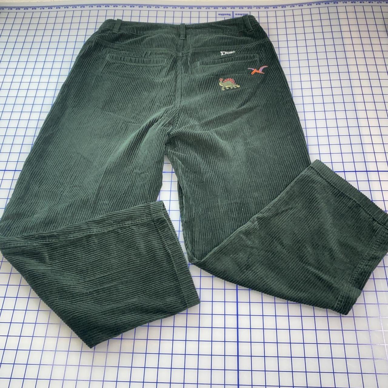 Dime Men's Green and Khaki Trousers (2)