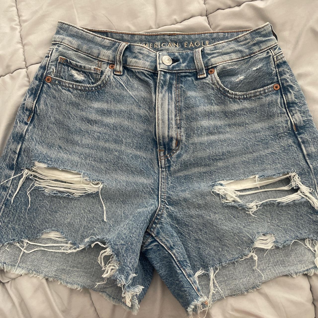 American Eagle Outfitters Women's Blue Shorts | Depop