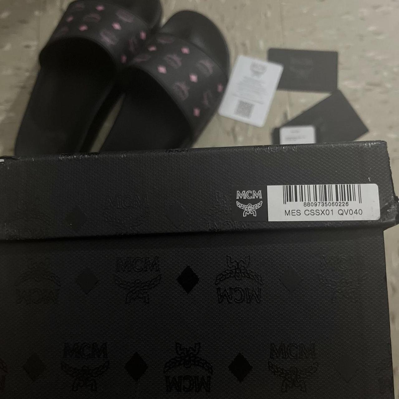 Womens black mcm discount slides