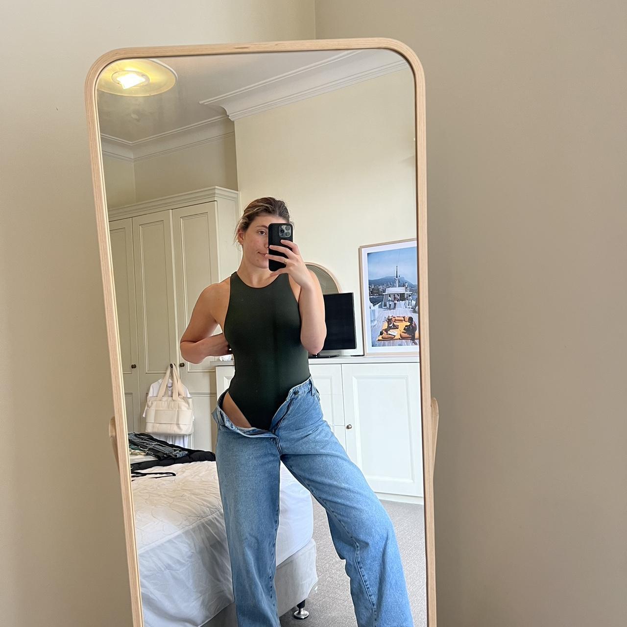 Khaki body suit Tight Depop