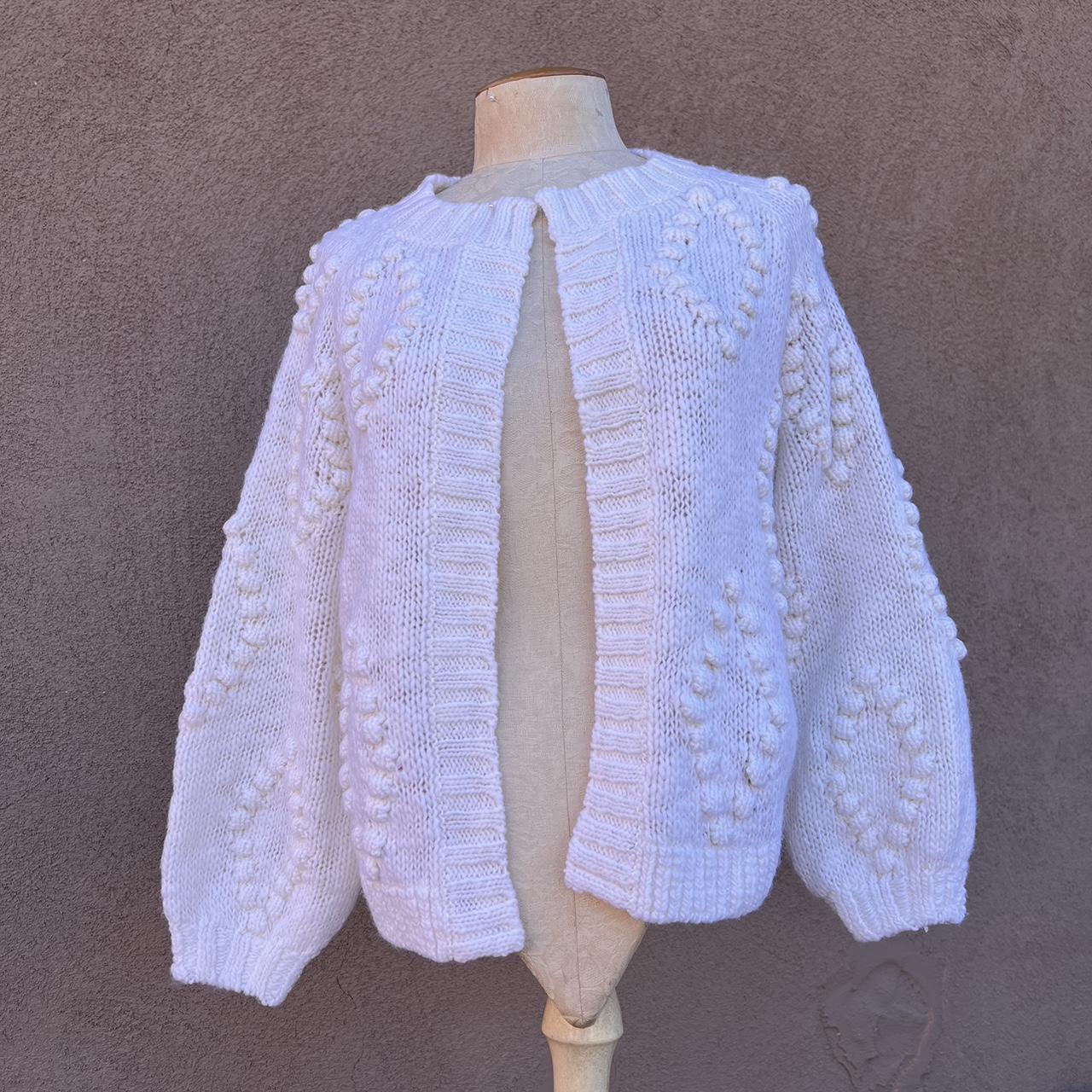 Wool Blend Lucky Brand White Cardigan Jacket Size... Depop