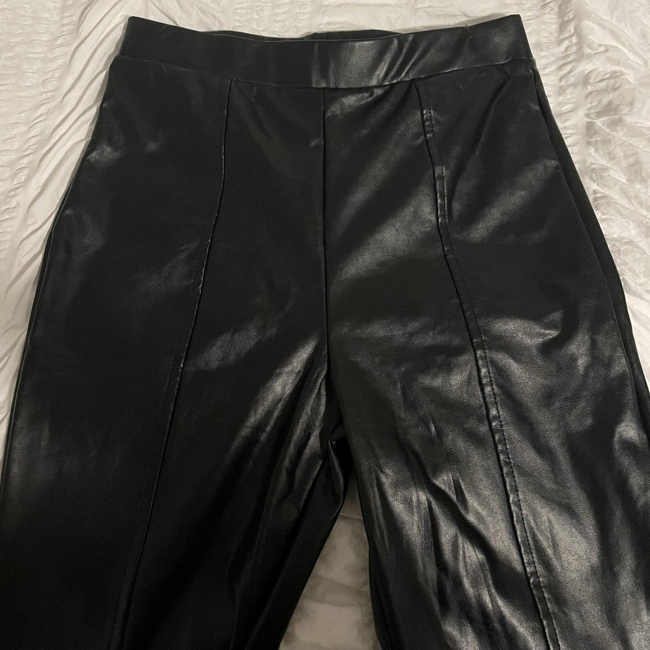 Wild fable leather pants Straight leg with ankle... - Depop