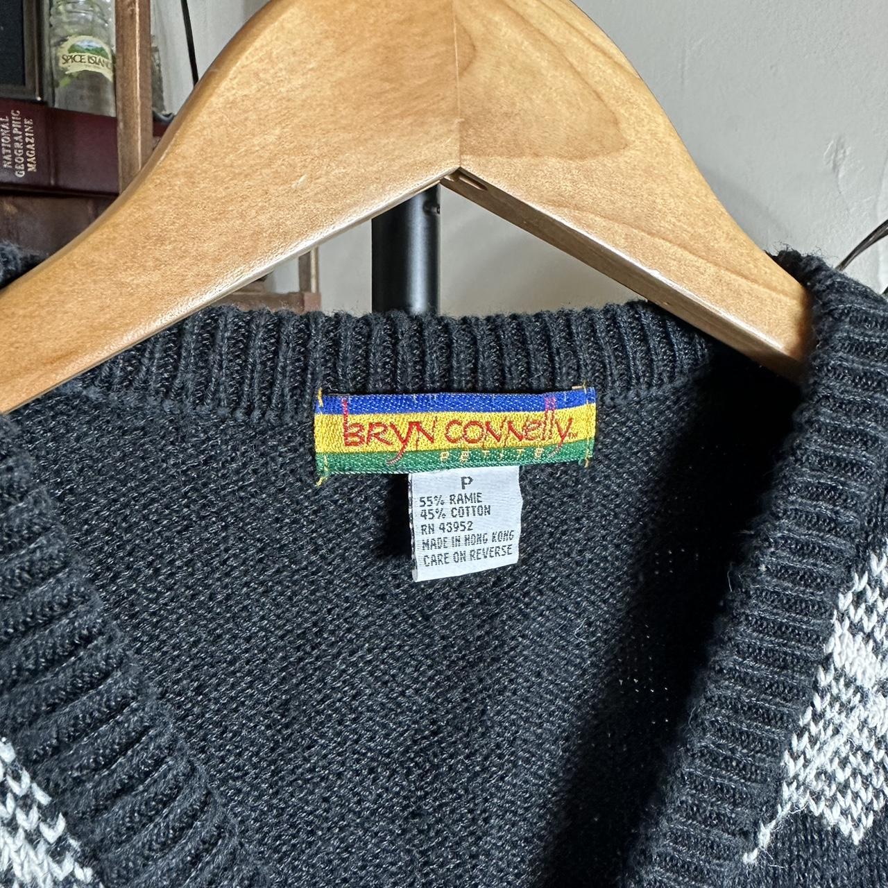 Vintage 80’s 90s Bryn Connelly petite sweater vest... - Depop