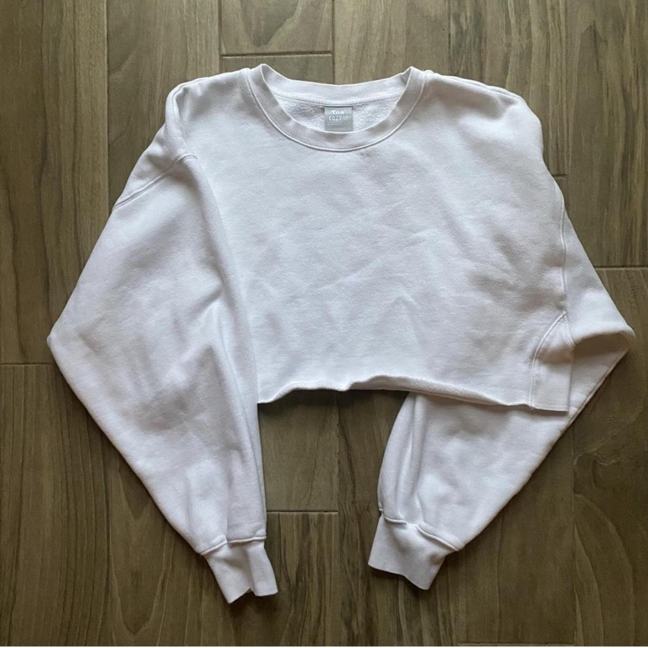 Aritzia tna cozy AF fleece boyfriend cropped sweater