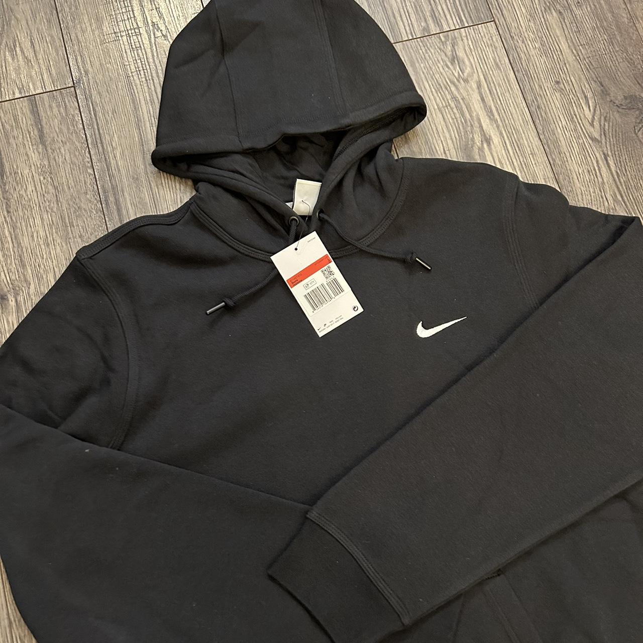 Black Nike Swoosh Fleece Hoodie • New with tags •... - Depop