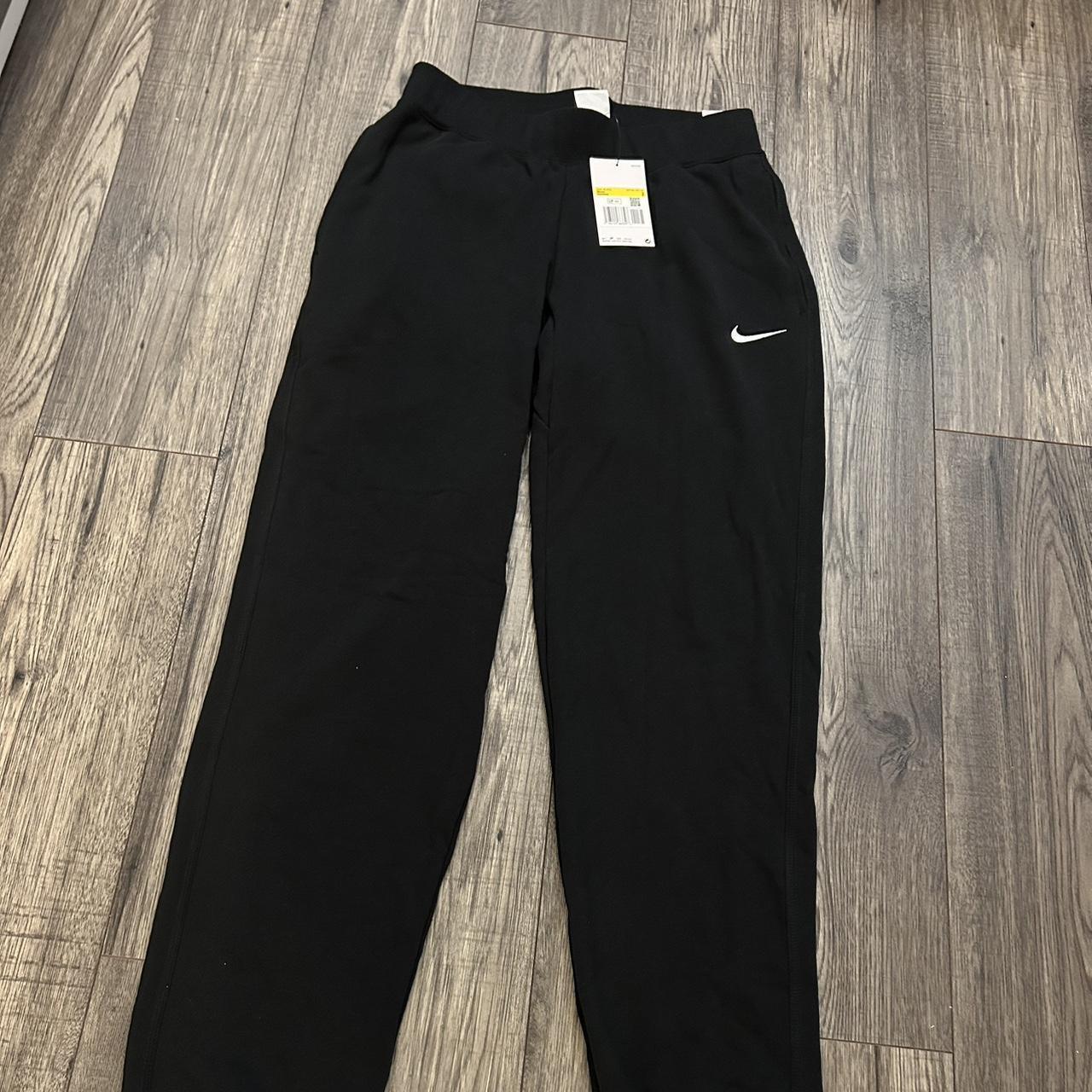 nike swoosh joggers black and white
