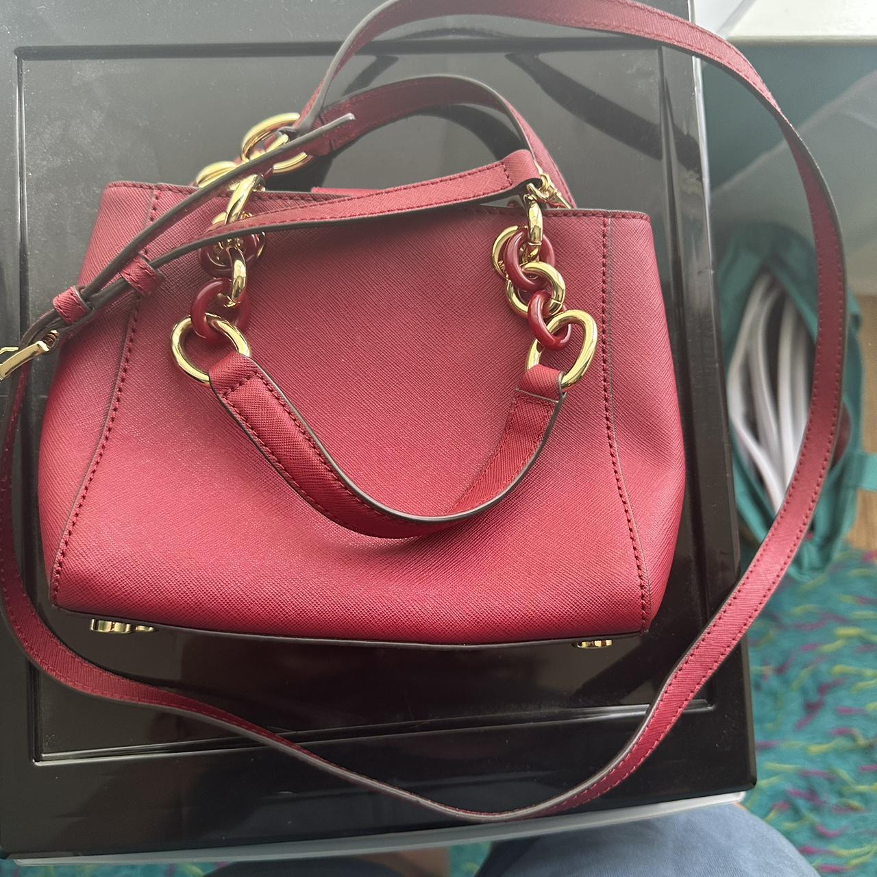 Michael kors burgundy deals bag