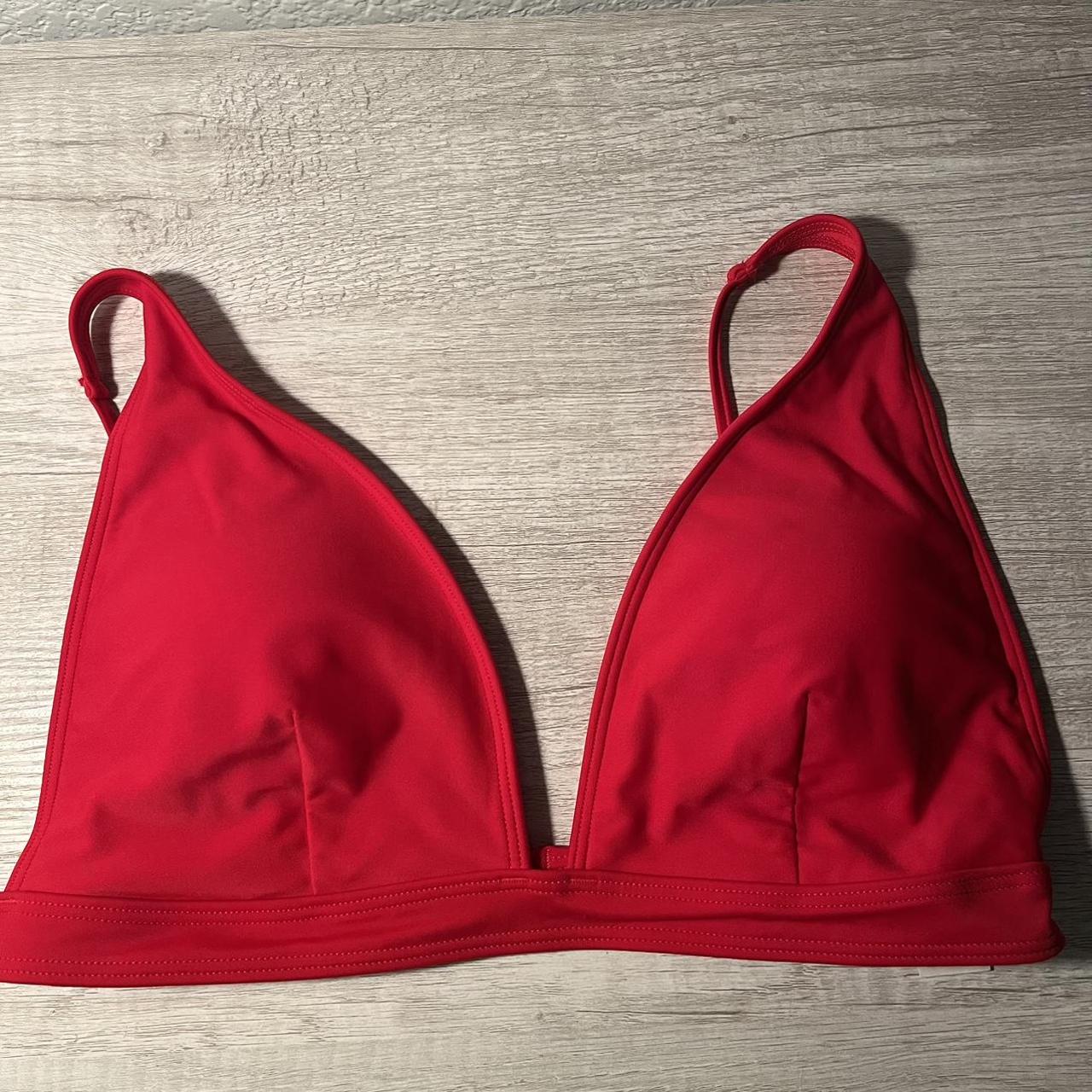 Red Abercrombie And Fit Swim Top Size Large Worn Once Depop 1310