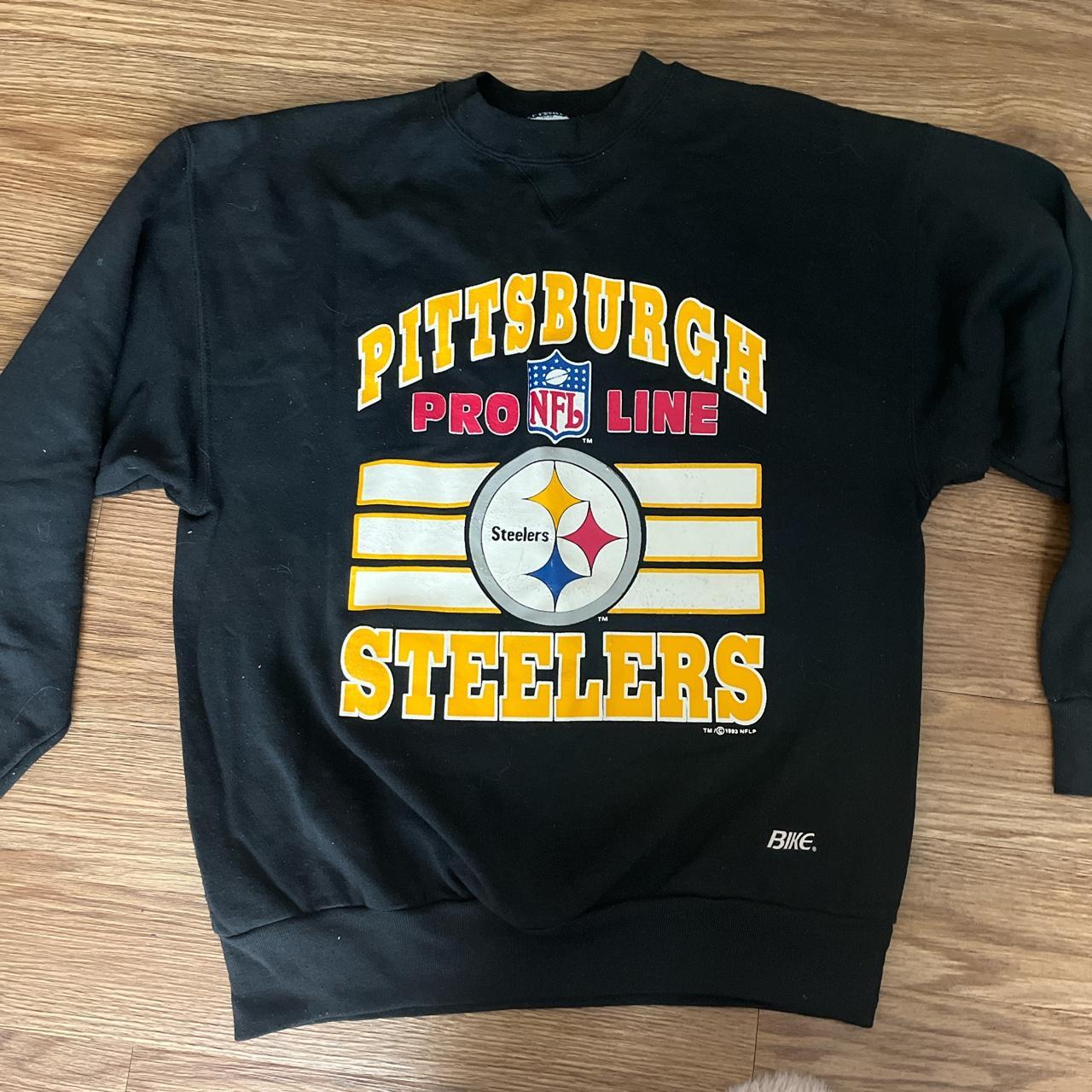 Vintage, Shirts, Vintage Bike Pittsburgh Steelers Crewneck Sweatshirt