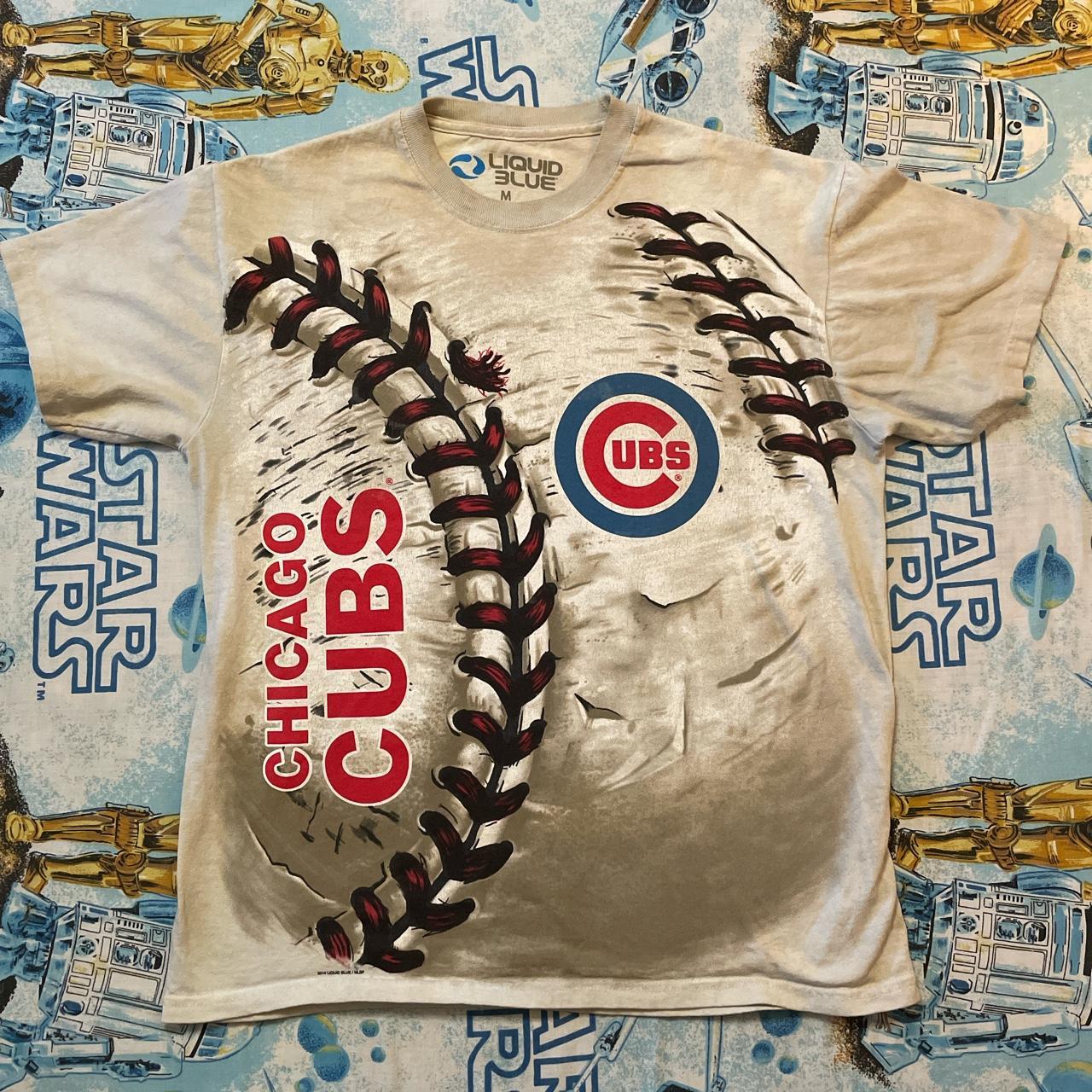 Chicago cubs shirt Fly the W!! #cubs #chicago #blue - Depop