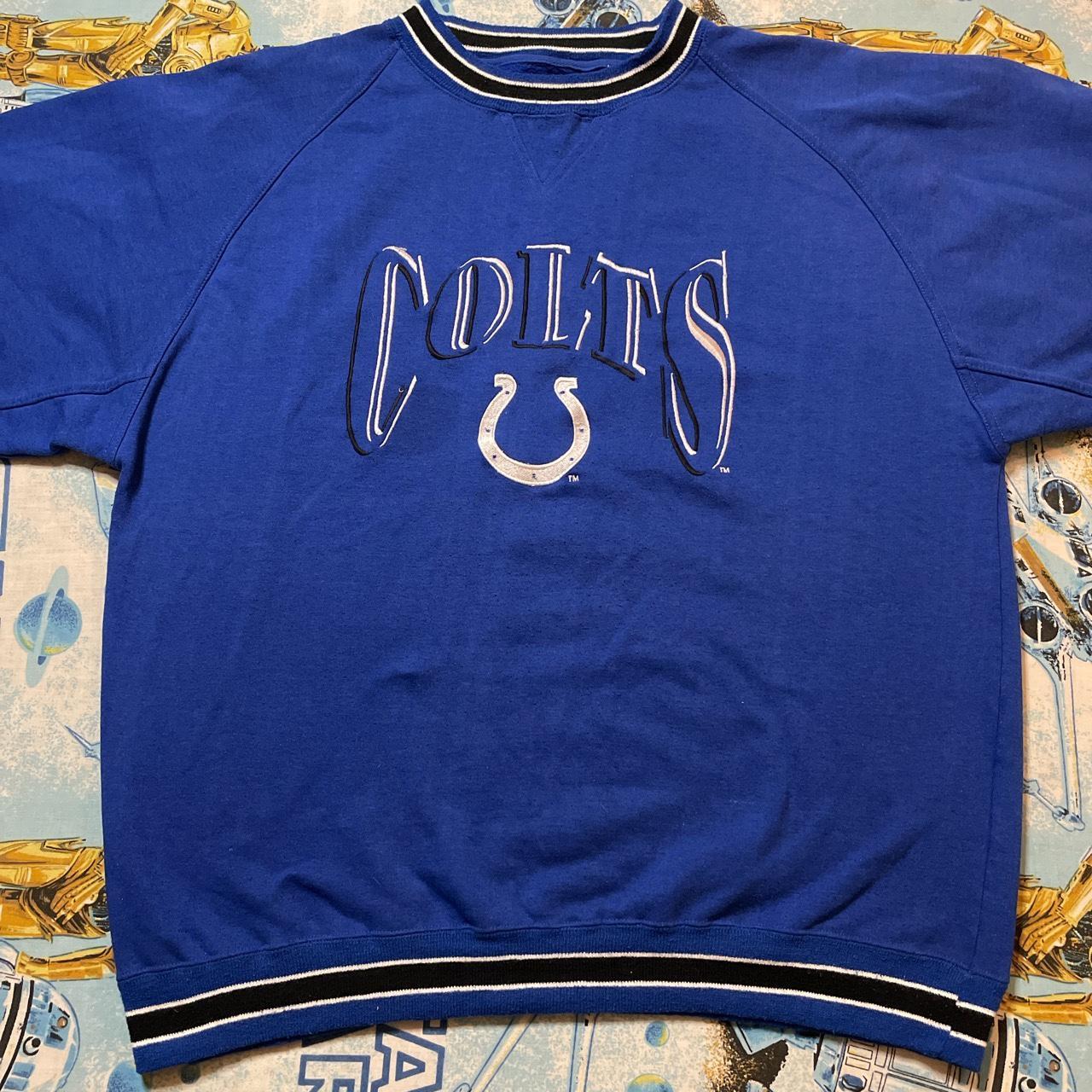 Vintage Logo 7 Indianapolis Colts Button Up Shirt - Depop