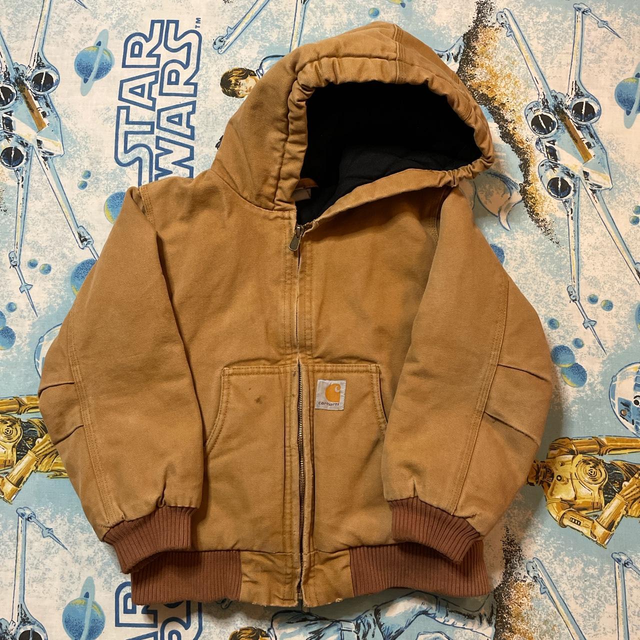 Youth Carhartt Denim Work Jacket! SizeYouth... Depop