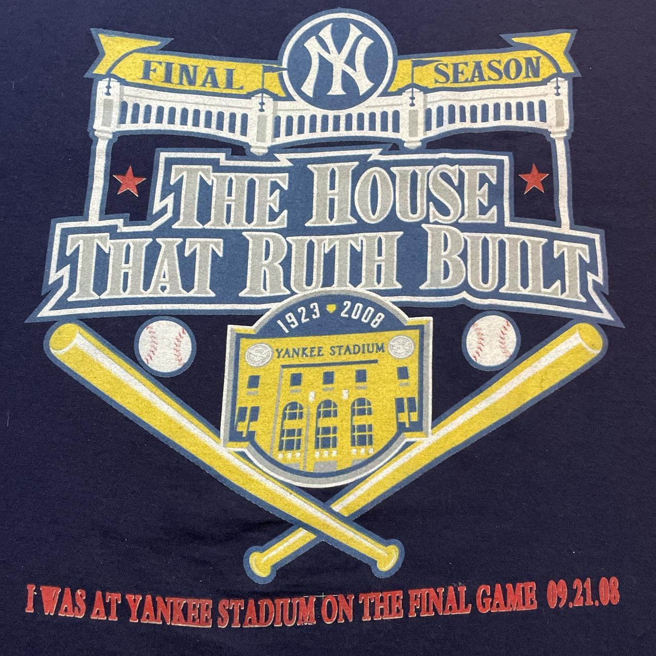 Men's NY Yankees Longsleeve Jersey Shirt Yankee Stadium 1923-2008