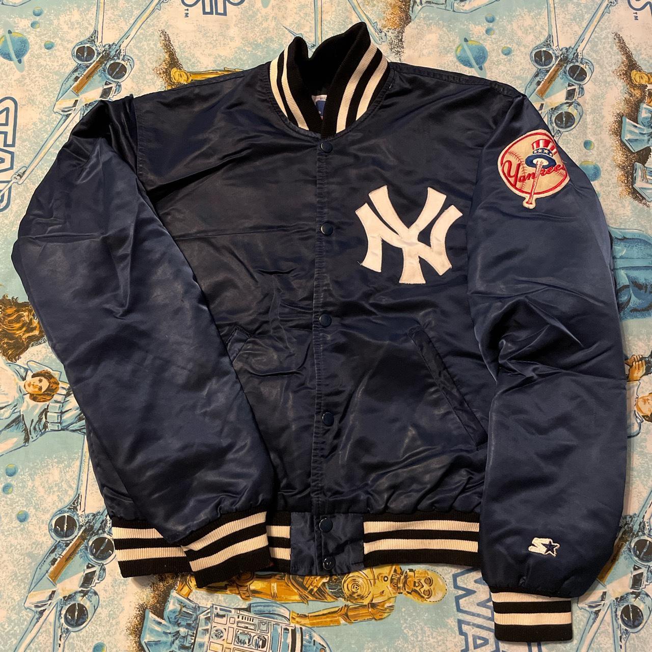 Starter Men's New York Yankees Starter Satin Jacket in Blue | Size L | LS25E167-NYY