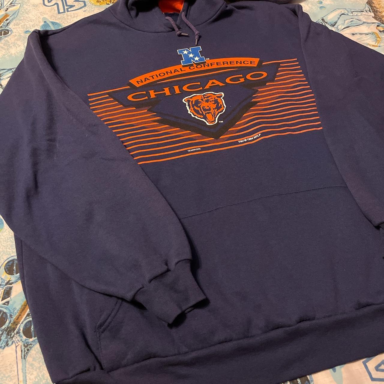 Vintage Chicago Bears Nutmeg Hoodie Size - Depop