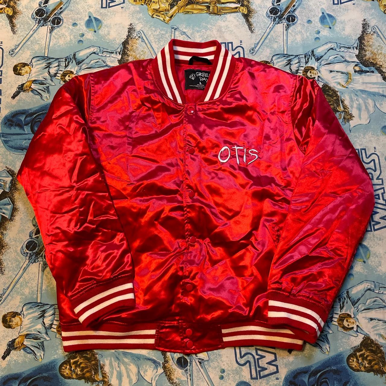 【SATIIIZ】Cardi Vintage Pigment Jacket Green Day Revolution Radio “Otis” Embroidered Satin | Depop