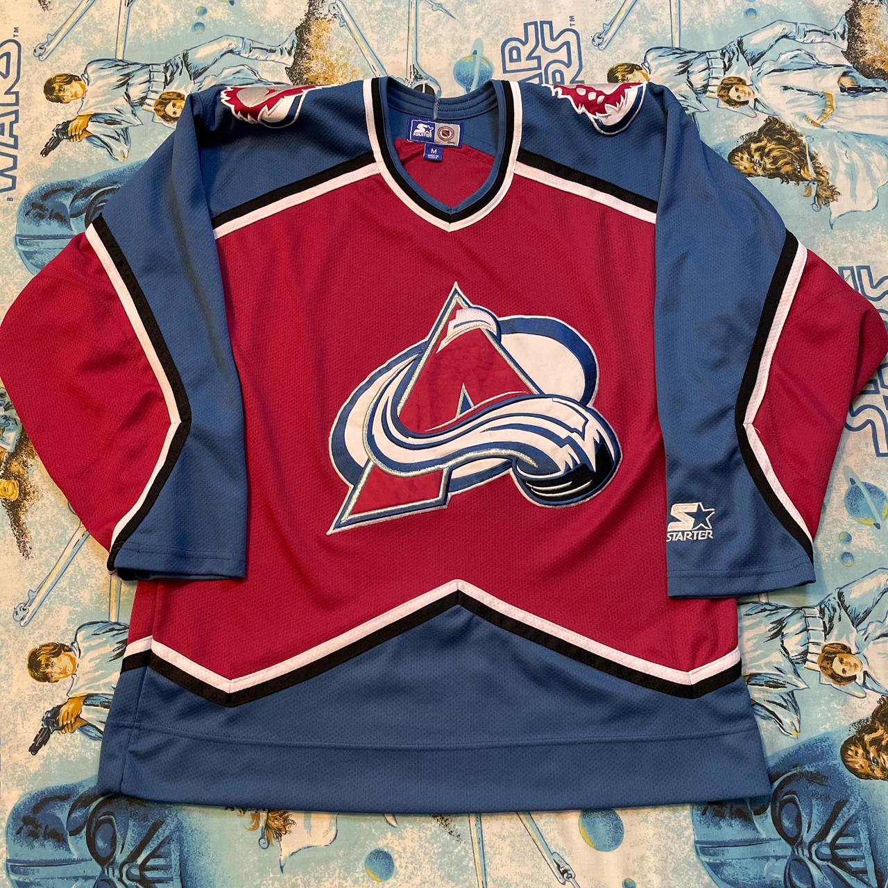 Colorado Avalanche Vintage offers 90s Starter Hockey Jersey