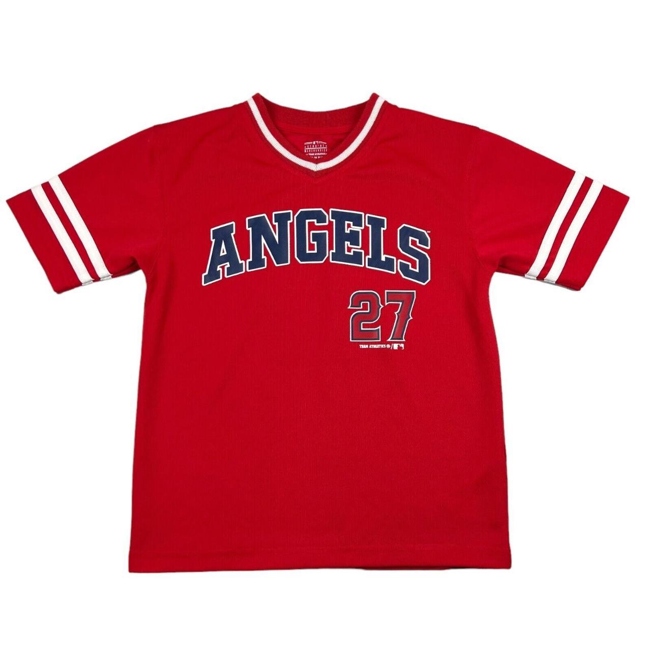 LOS ANGELES ANGELS MIKE TROUT JERSEY T-SHIRT MEDIUM MAJESTIC