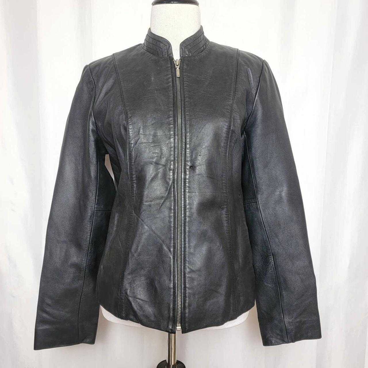 Apostrophe leather cheap jacket