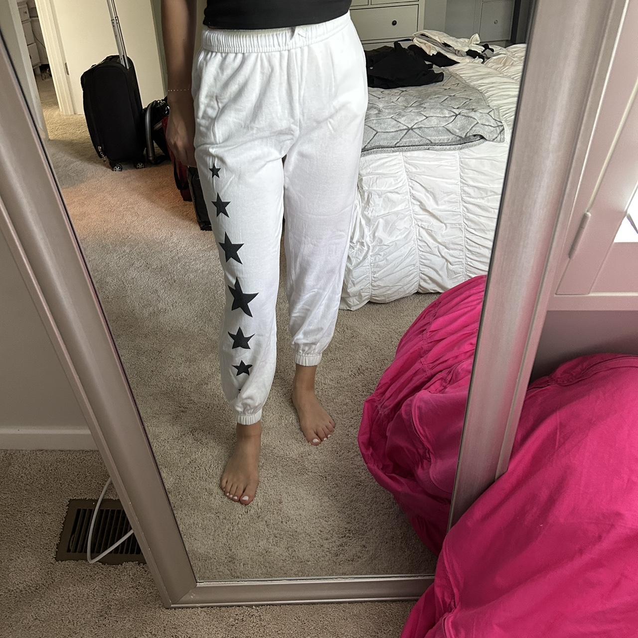 Grey sweatpants best sale with white stars