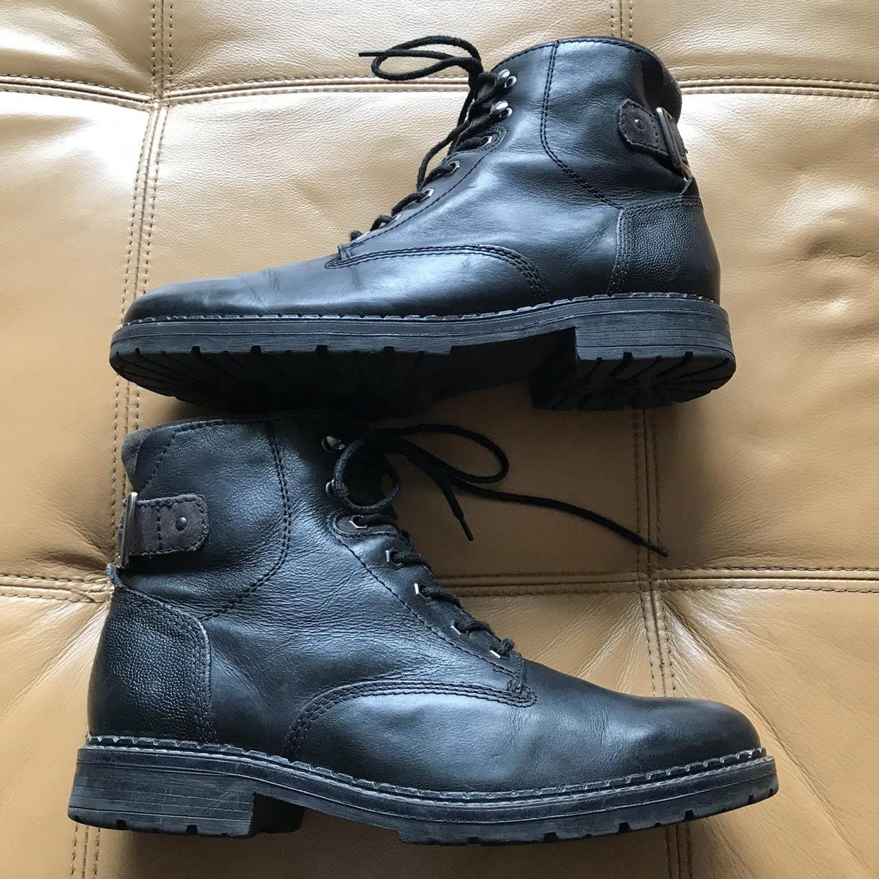 Leather men’s combat/ hiking lace up boots. Size 9... - Depop