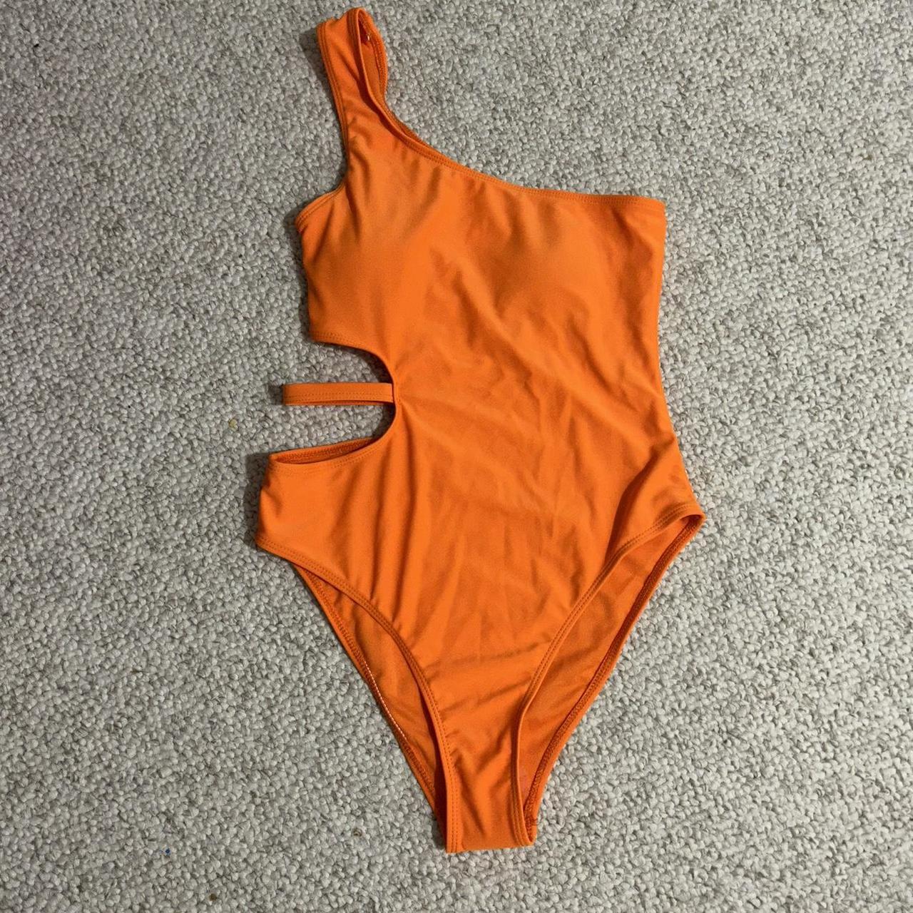 Women's Orange Swimsuitonepiece Depop