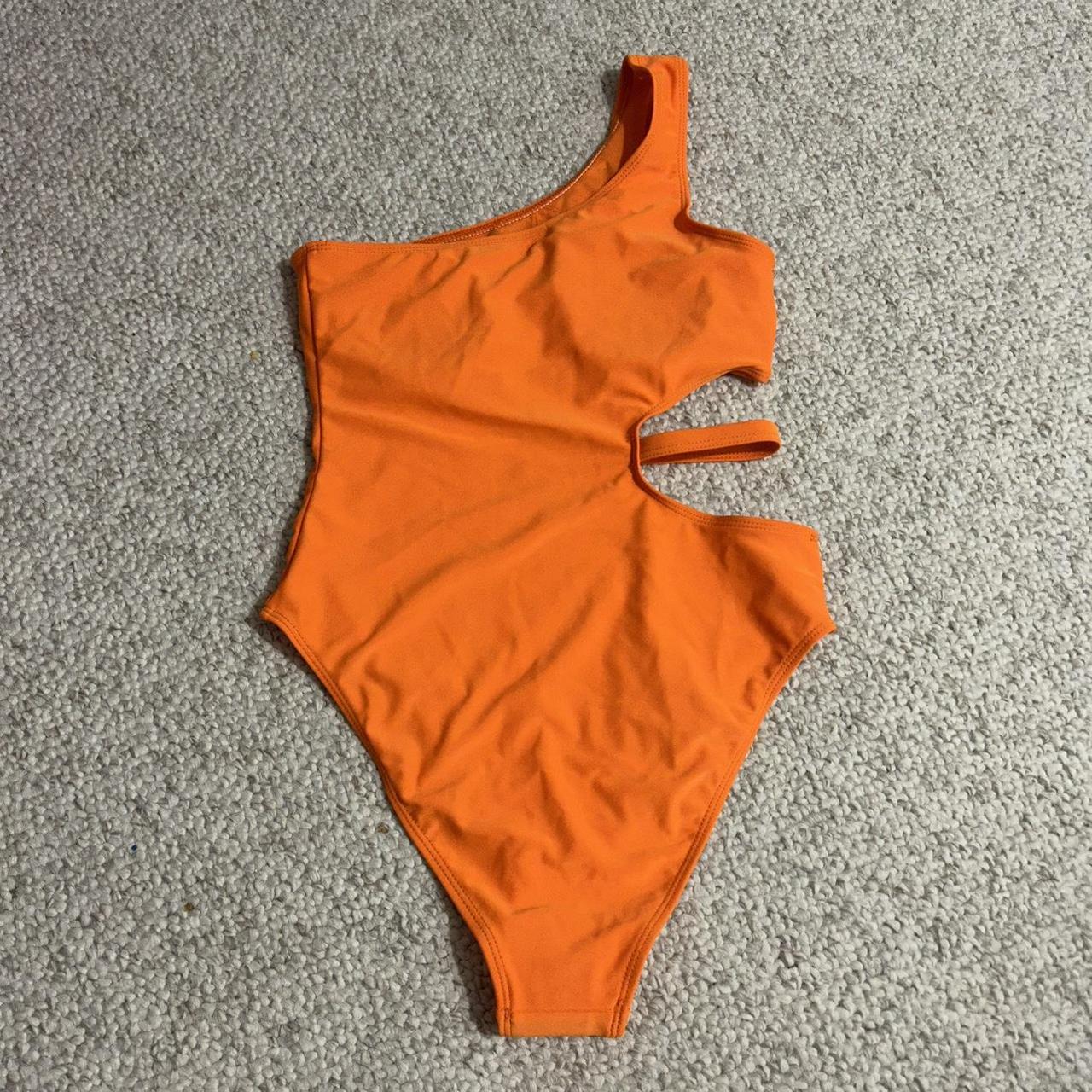 Women's Orange Swimsuit-one-piece | Depop