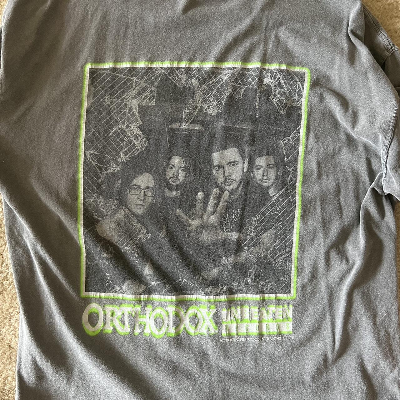 volt green and grey shirt