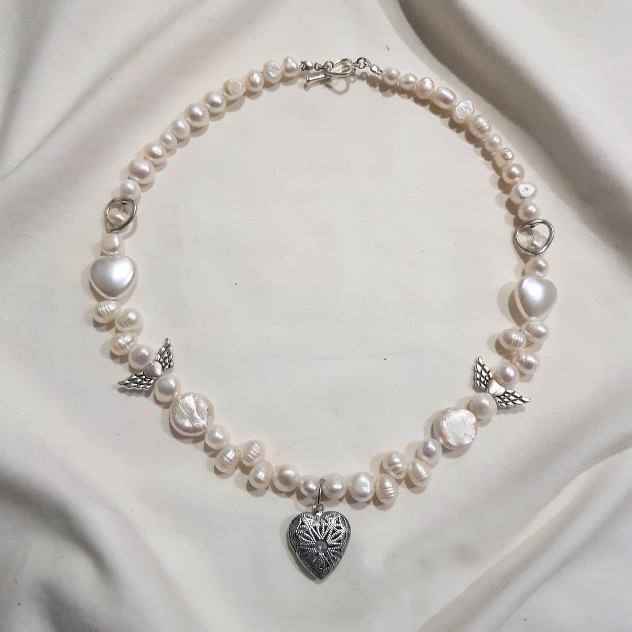 cute pearl necklace ♡ handmade by me with... - Depop