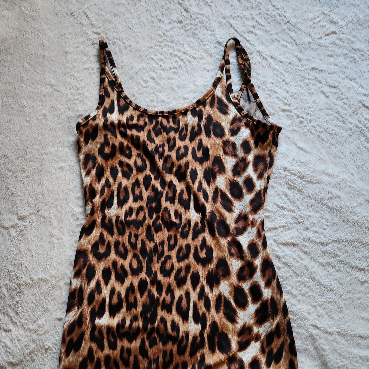 Leopard print bodycon midi dress ️ It is a thick... - Depop