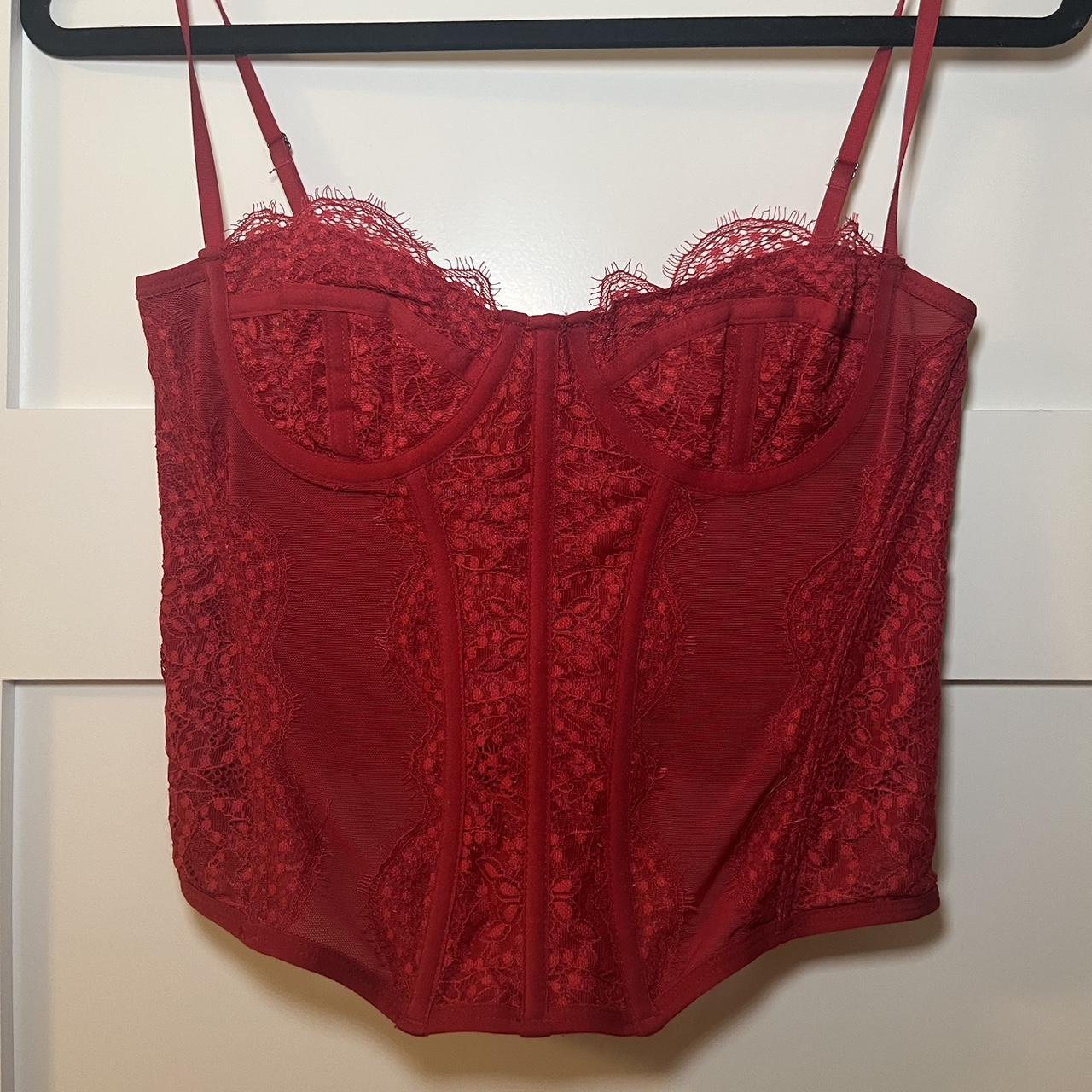 Urban Outfitters Modern Love Corset In Red 💋🦢 Size - Depop