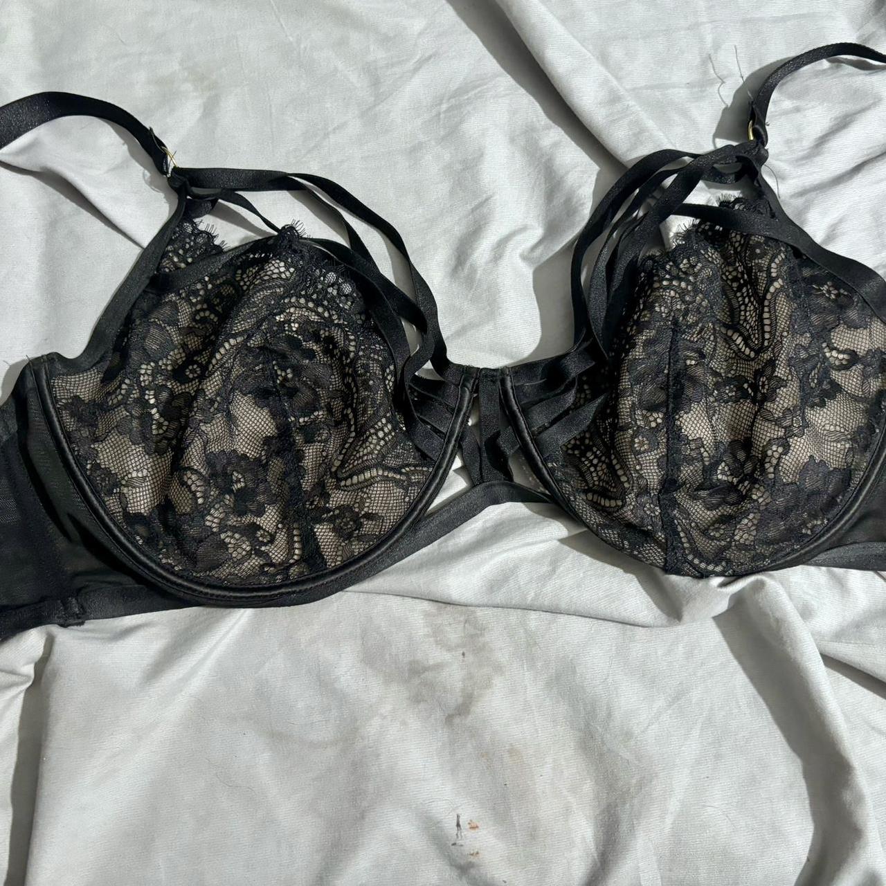 ASOS strappy mesh half cup bra in size UK 36H/ US... - Depop