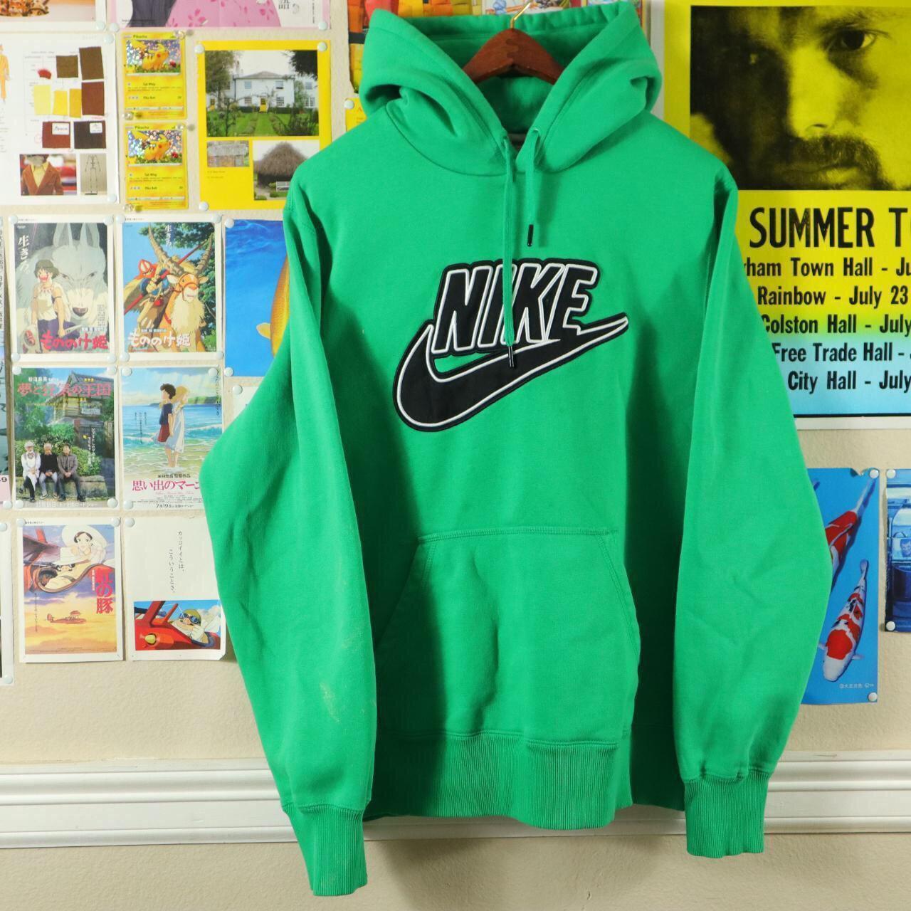 Vintage Essential Embroidered Nike Hoodie Sweatshirt... - Depop