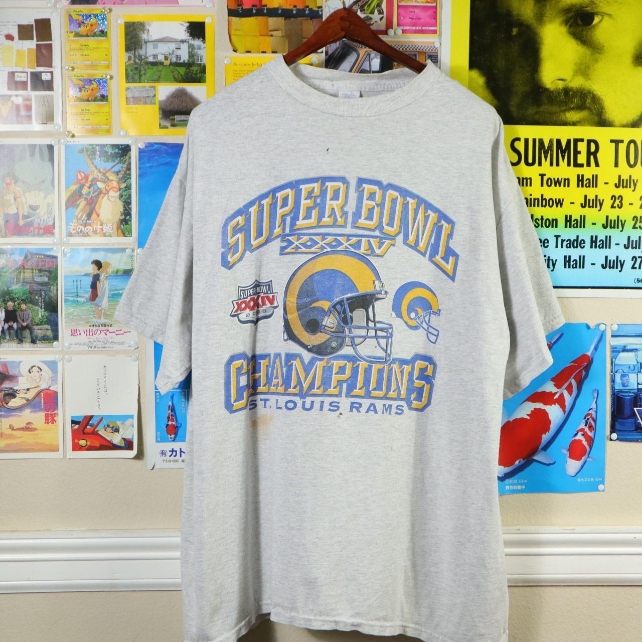 Vintage St Louis Rams Super Bowl Champions T Shirt Size XL