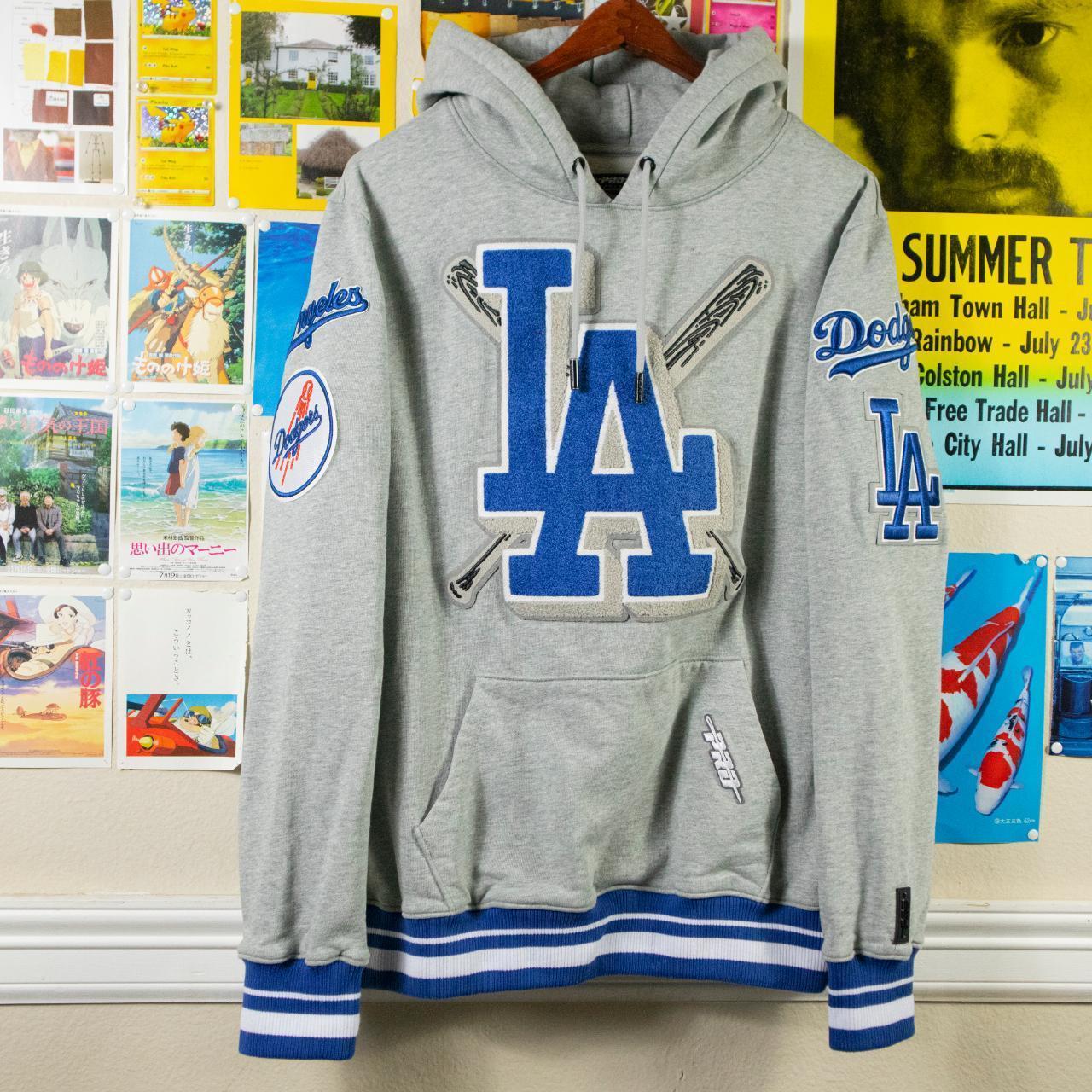 Los Angeles Dodgers Pro Standard Logo Pullover Hoodie - Gray