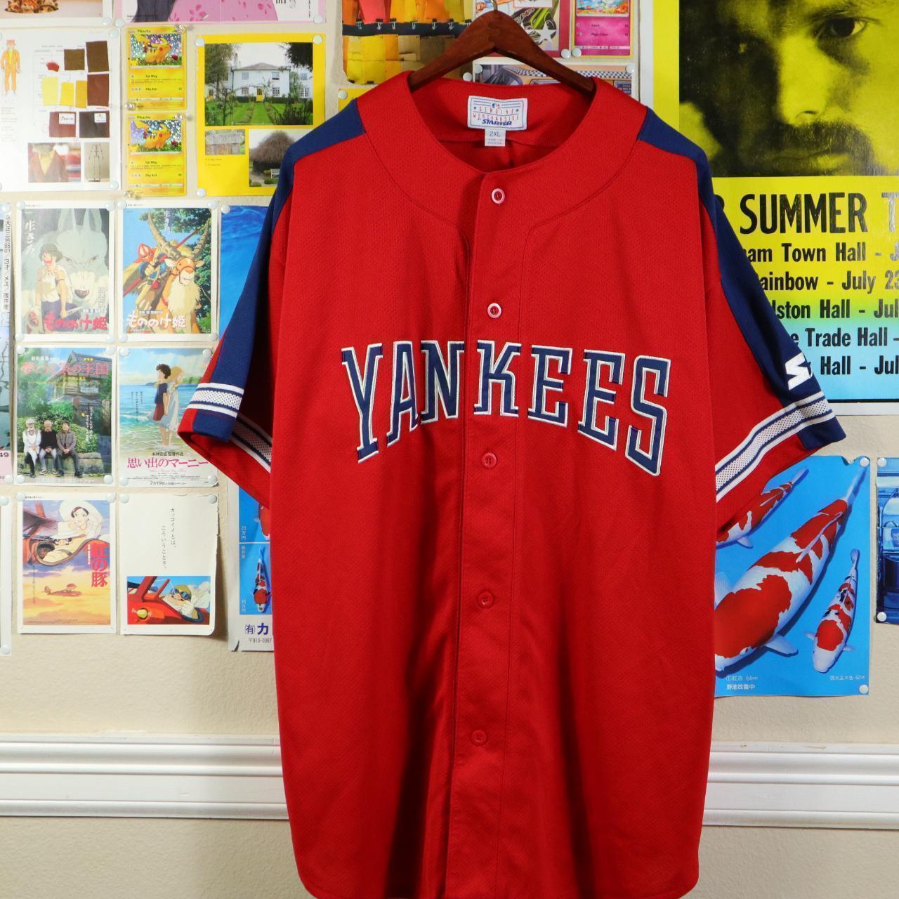 Small New York Yankees henley shirt in excellent - Depop