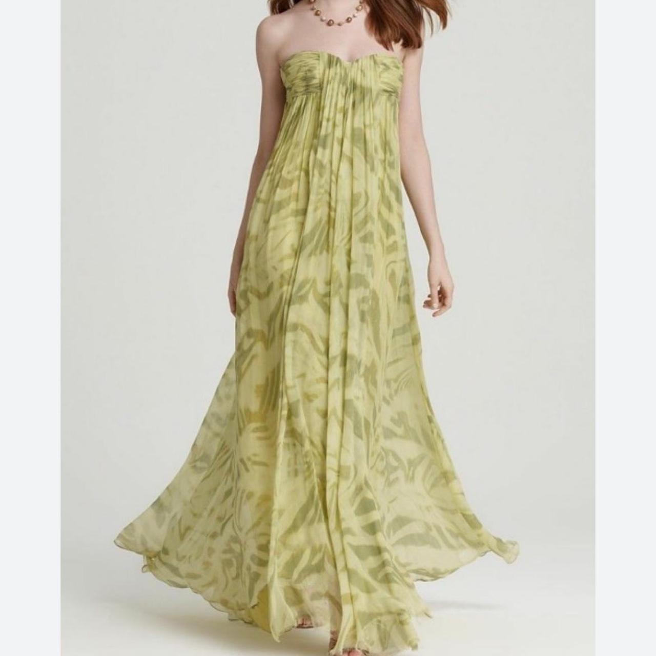 Halston heritage green gown hotsell