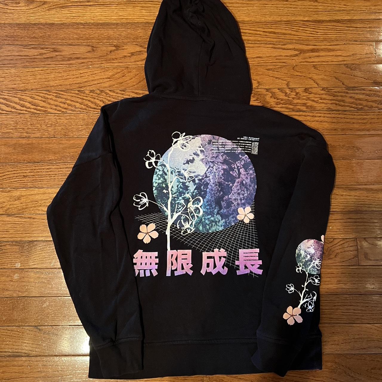 black neo cherry blossom hoodie worn a handful. Depop